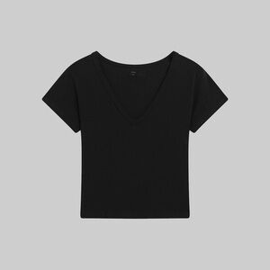 Leset Margo Black V-Neck Tee